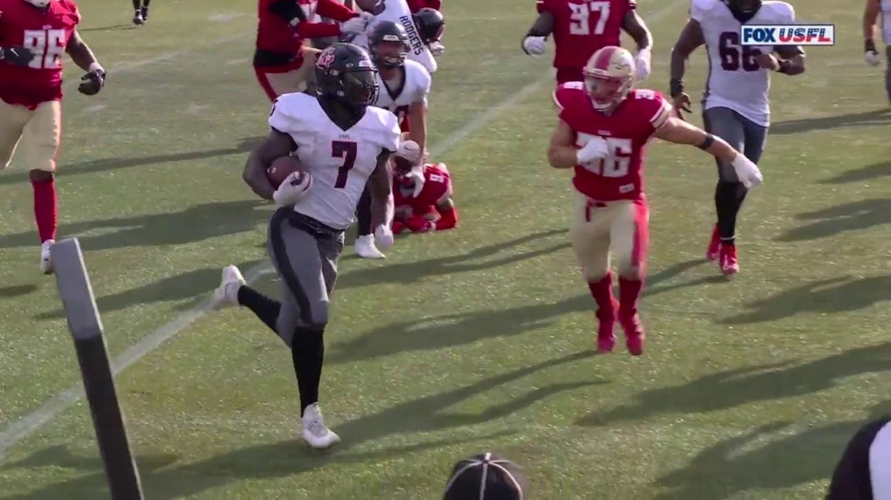 Gamblers' Mark Thompson gets his second rushing TD vs. the Stallions