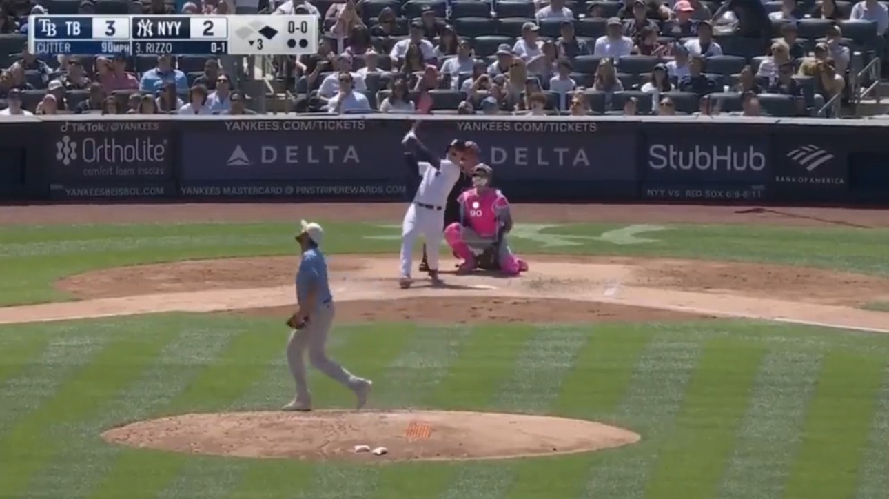 Yankees' Anthony Rizzo hits a two-run home run in the third vs. the Rays