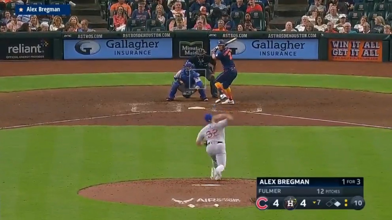 Alex Bregman launches a two-run home run to give the Astros a 6-4 lead over the Cubs
