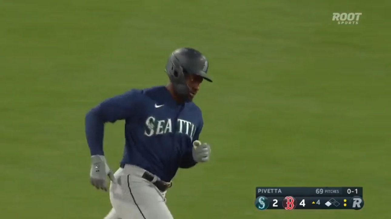 Mariners' Taylor Trammel ties it up 4-4 vs. Red Sox after a two-run homer to right