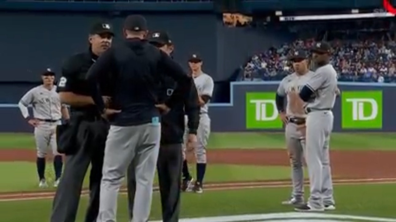 Yankees pitcher Domingo Germán was tossed after three no-hit innings against the Blue Jays after a foreign substance check