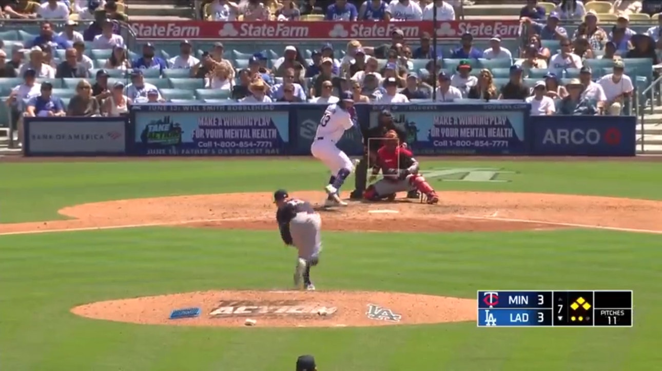 James Outman drills a CLUTCH grand slam to center field as Dodgers grab a 7-3 lead over the Twins