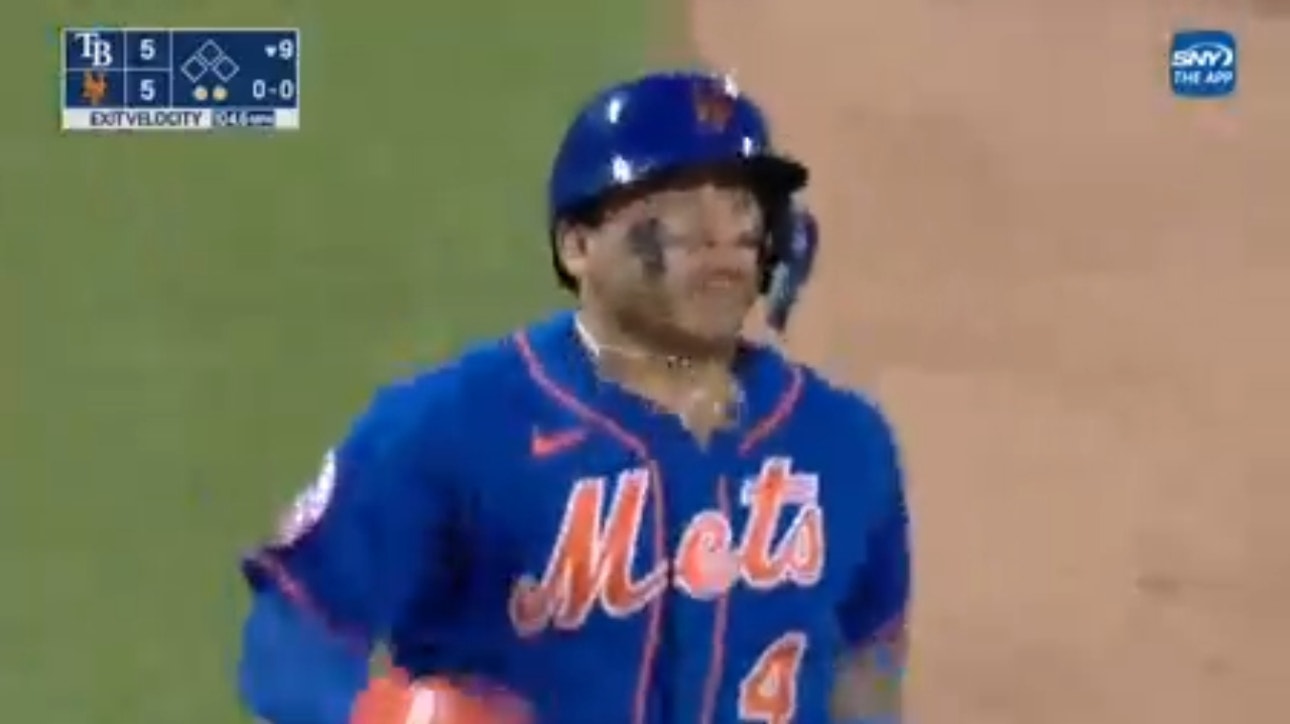 Francisco Álvarez hits a clutch three-run homer to bring the Mets to a 5-5 tie with the Rays