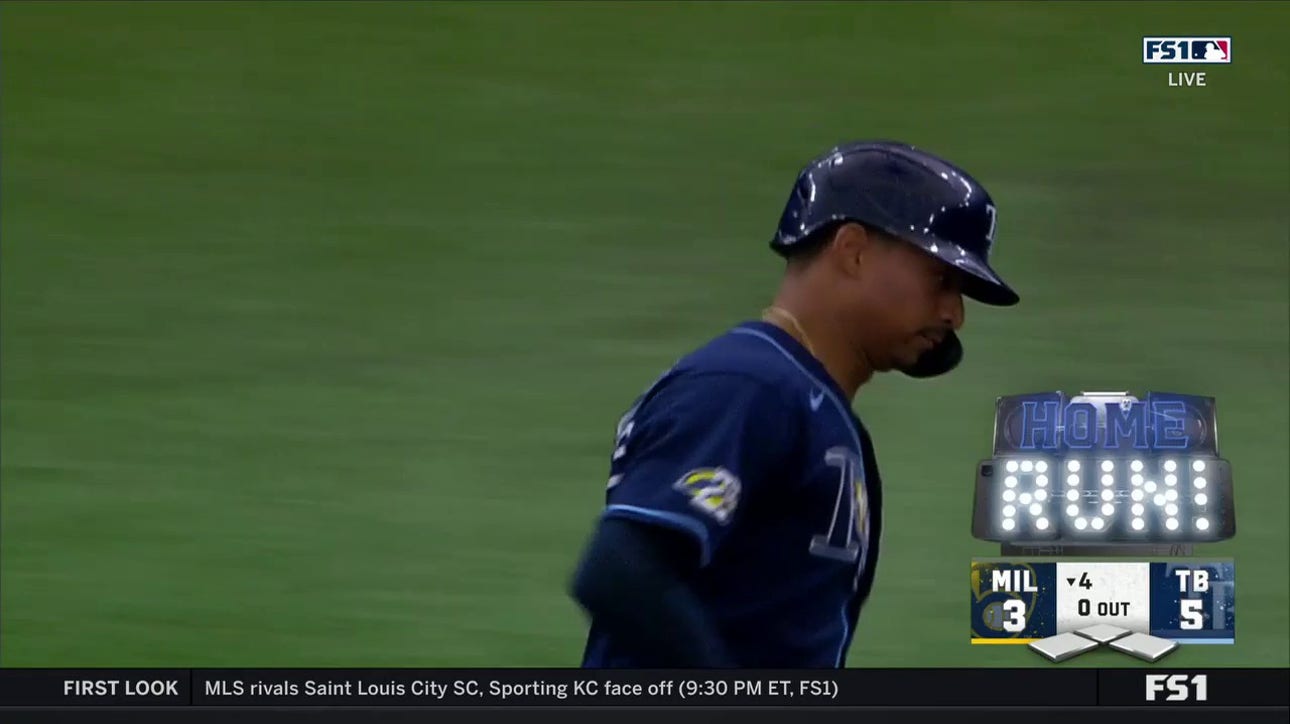 Christian Beghancourt crushes a solo home run that extends the Rays' lead over the Brewers