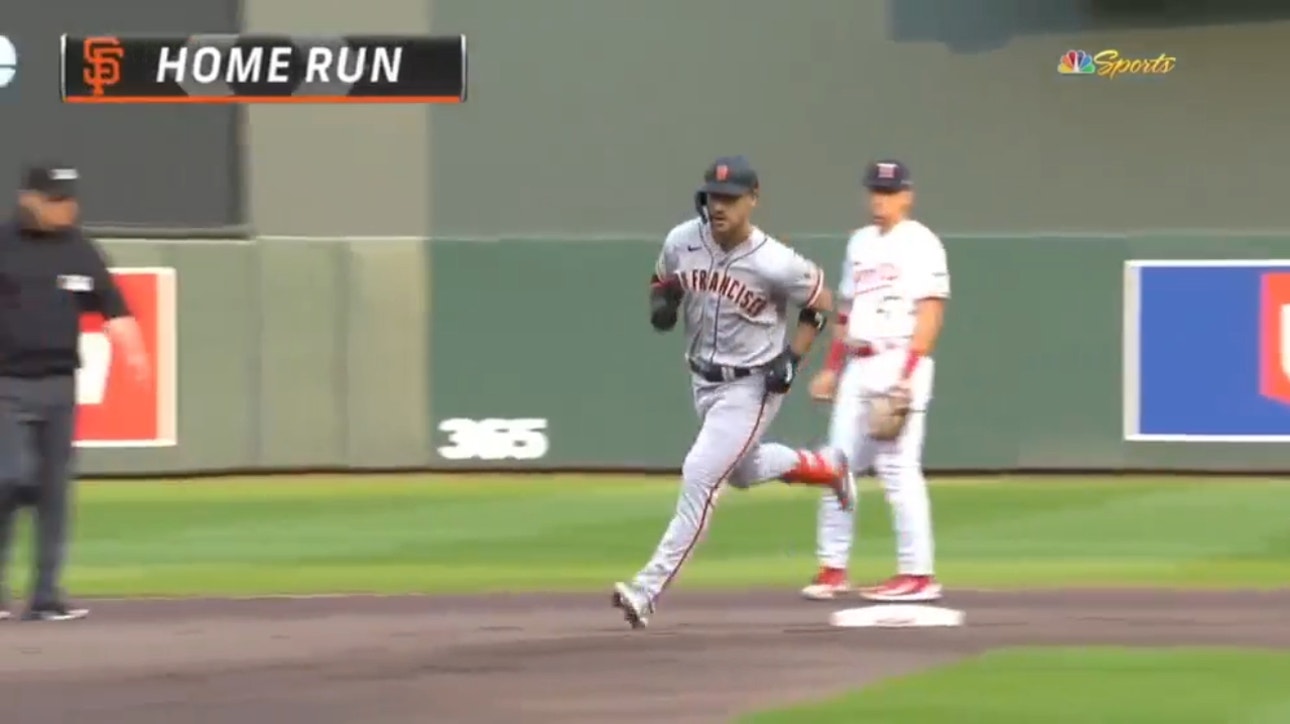 Michael Conforto hits a three-run homer to center field for an early Giants lead vs. Twins