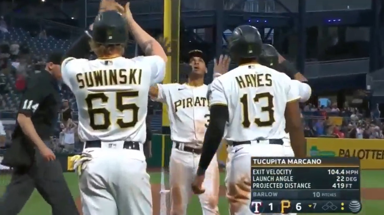 Pirates' Tucupita Marcano hits a GRAND SLAM against the Rangers