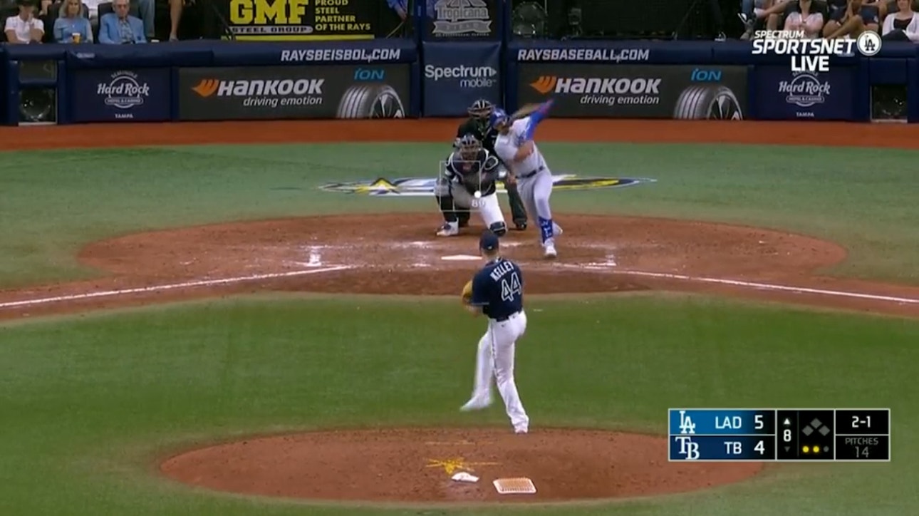Dodgers' Miguel Vargas belts a DEEP solo homer to extend lead over Rays
