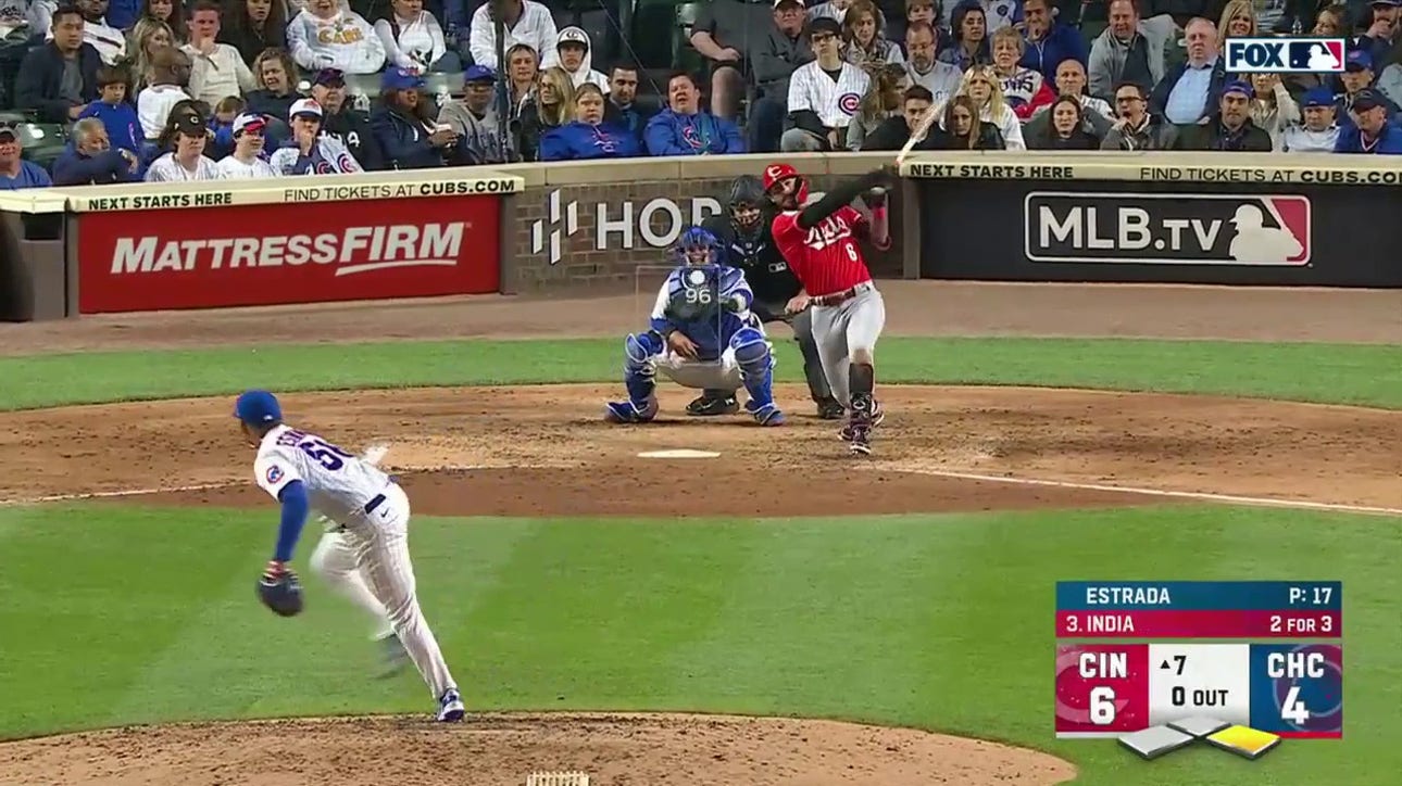 Reds' Jonathan India smacks his 2ND homer of the game to grab 8-4 lead over Cubs