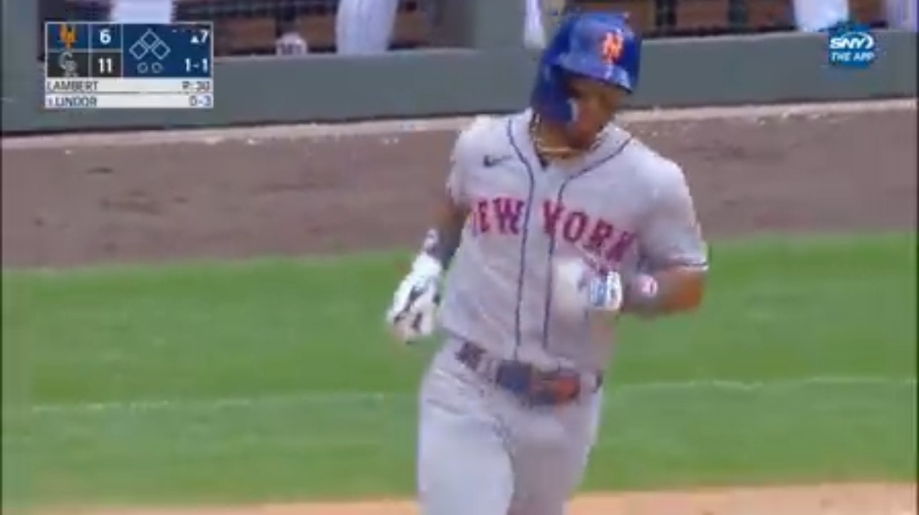 Francisco Lindor cranks a home run that helps Mets trim into the Rockies' lead