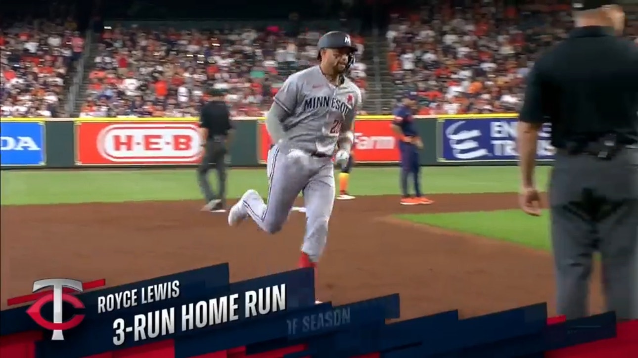 Twins' Royce Lewis cranks a three-run home run in his first game of the season against the Astros