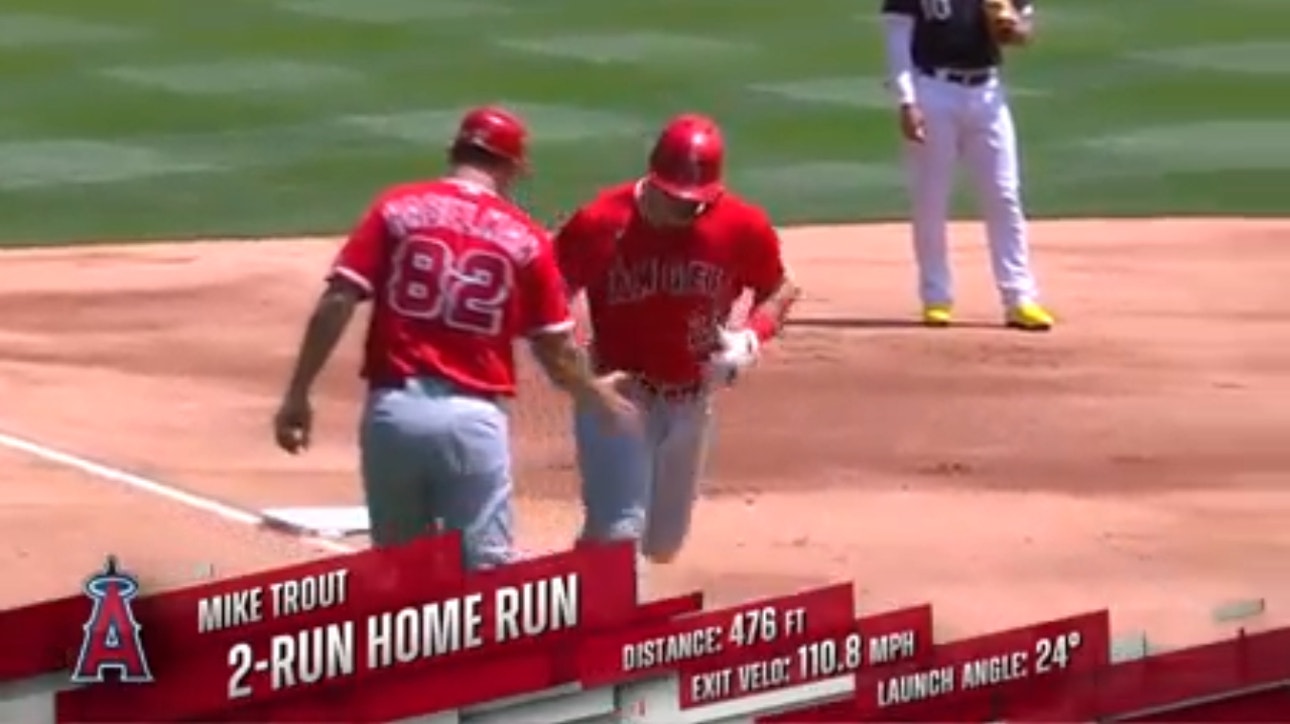 Mike Trout smashes a 476-foot home run, giving the Angels a 2-0 lead vs. the White Sox