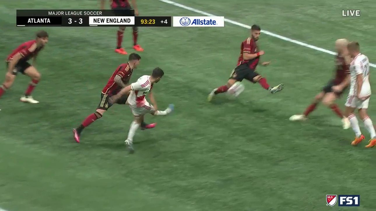 New England's Carles Gil pulls off a CLUTCH goal in stoppage time to even the score against Atlanta
