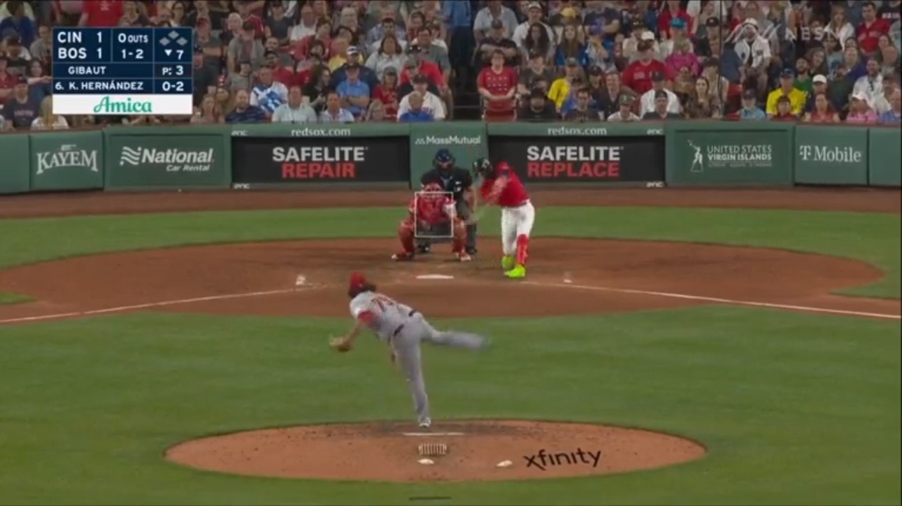 Kiké Hernandez drills a solo homer for the Red Sox to grab the lead against the Reds