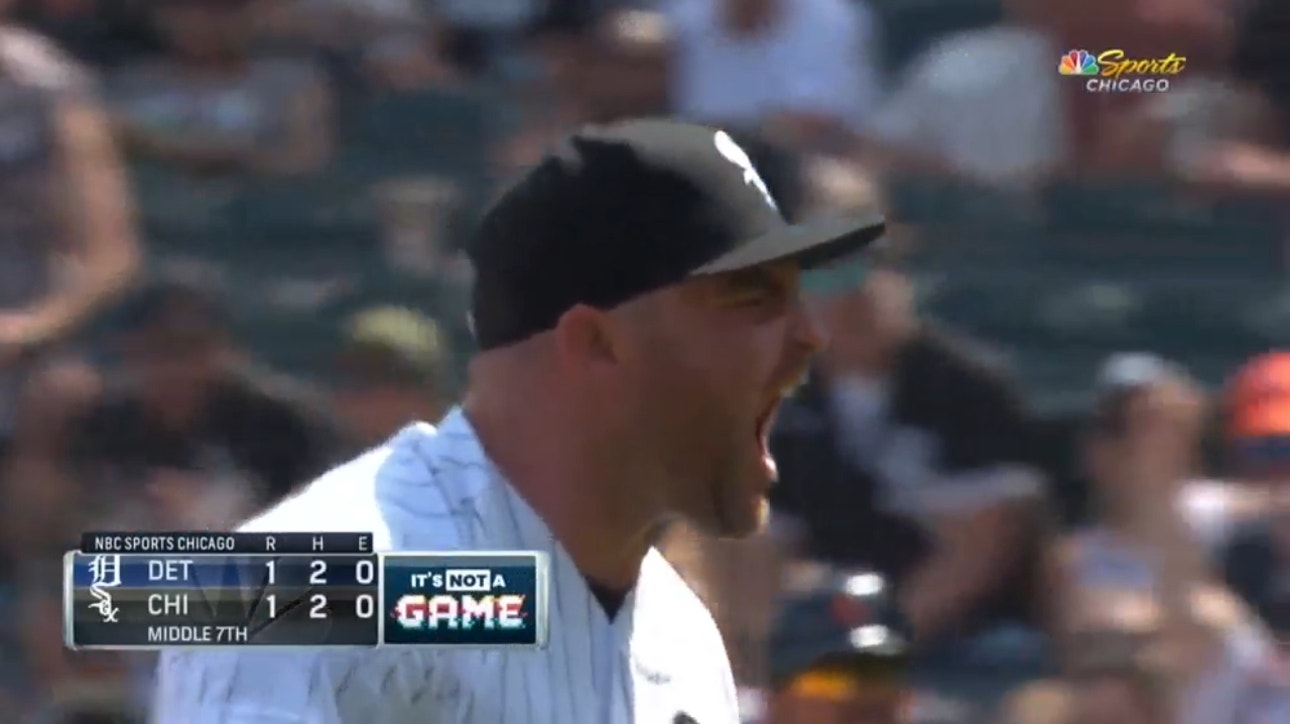 White Sox pitcher Liam Hendriks records a strikeout against the Tigers, his first since beating cancer