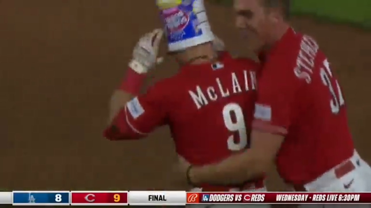Reds' Matt McLain hits a WALK-OFF single to get the 9-8 win over the Dodgers