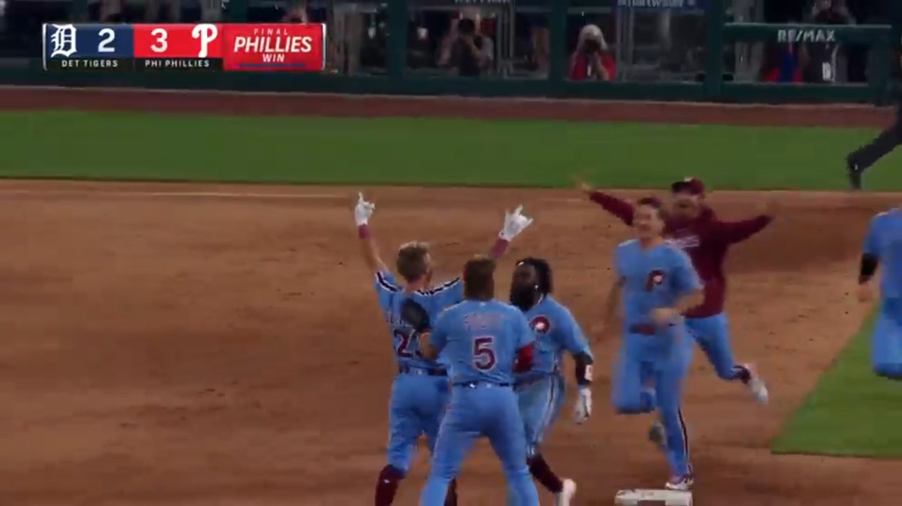 Phillies' Kody Clemens hits a walk-off single against his former team to defeat the Tigers 3-2, sweeping the series