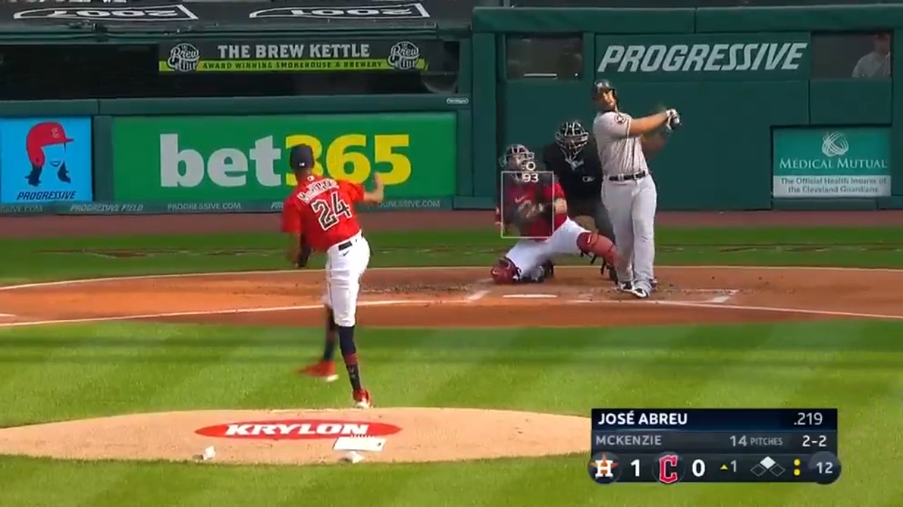 Astros' José Abreu CRUSHES a two-run homer to extend lead over Guardians