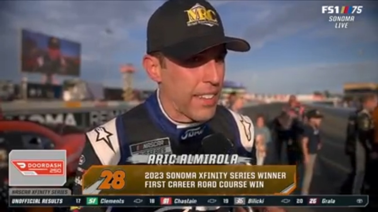 'That is so special' - Aric Almirola on his DoorDash 250 victory at Sonoma Raceway