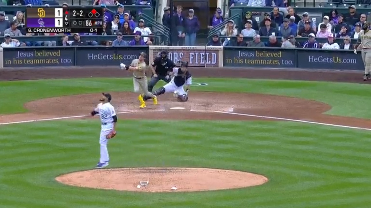 Jake Cronenworth LAUNCHES a two-run home run to give the Padres the lead over the Rockies