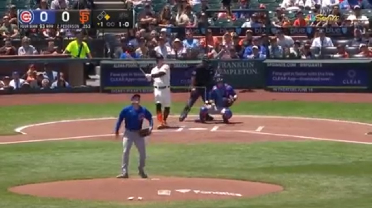 Joc Pederson crushes a home run, giving the Giants the lead vs. the Cubs