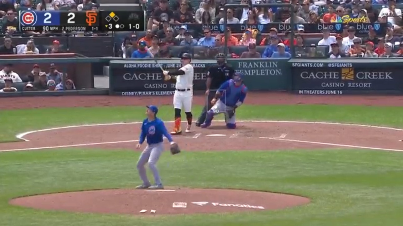Giants' Joc Pederson HAMMERS his SECOND go-ahead two-run home run against the Cubs