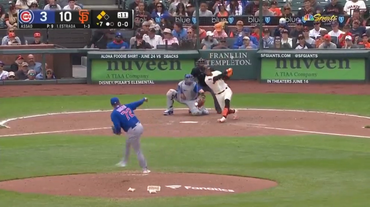 Giants' Thairo Estrada goes yard for the SECOND time against the Cubs, extending the lead 13-3 in the seventh inning