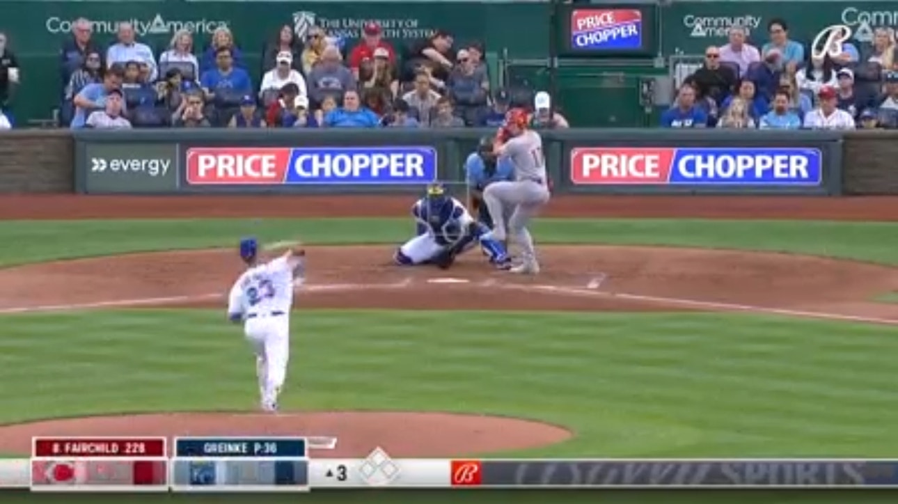 Reds' Stuart Fairchild knocks a solo home run against the Royals