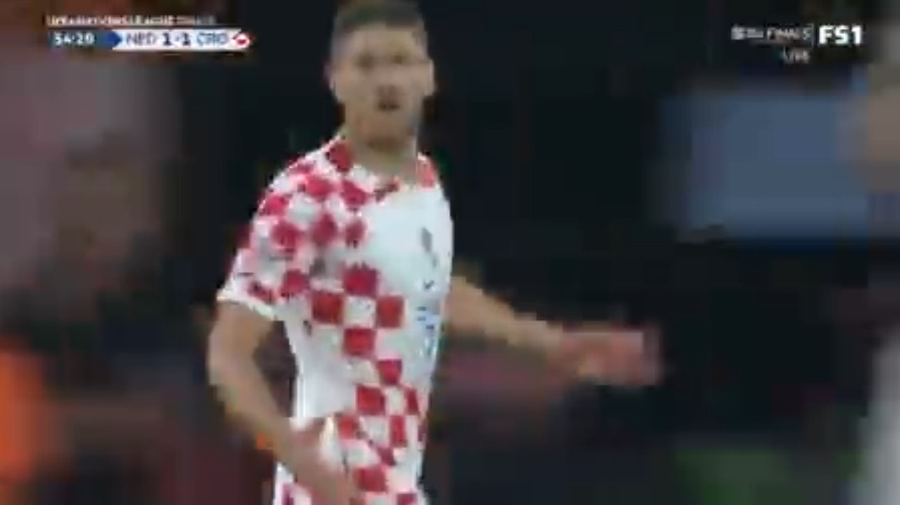 Andrej Kramaric's penalty kick brings Croatia to a 1-1 tie with the Netherlands