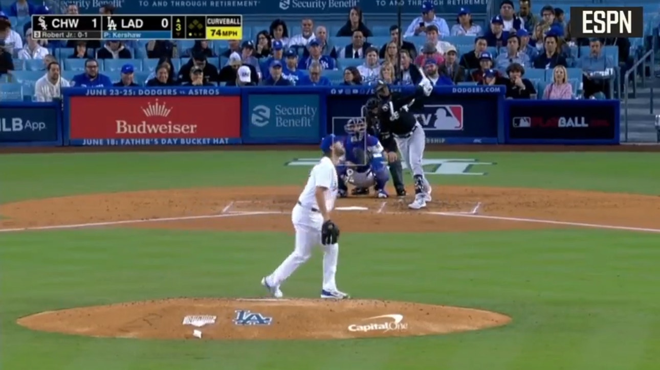 Luis Robert Jr. HAMMERS a solo home run to add to the White Sox's lead over the Dodgers