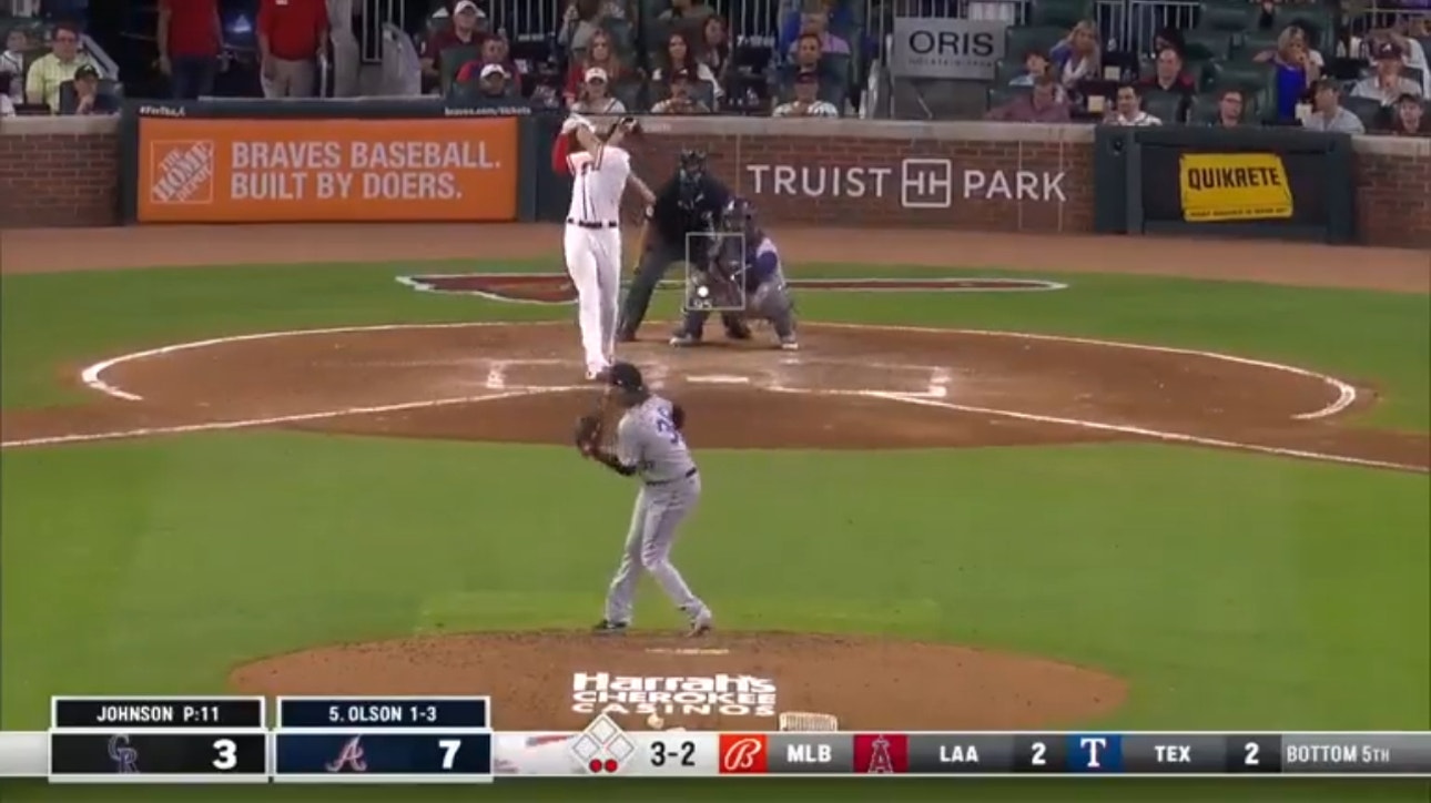 Braves' Matt Olson CRUSHES a solo homer to extend lead over Rockies