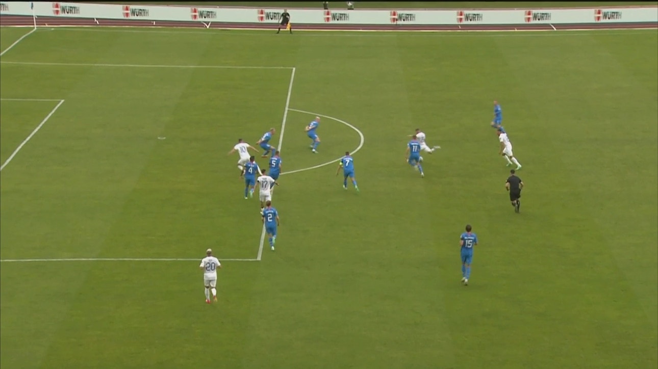 Juraj Kucka scores an outside-the-box SCREAMER as Slovakia strike first against Iceland