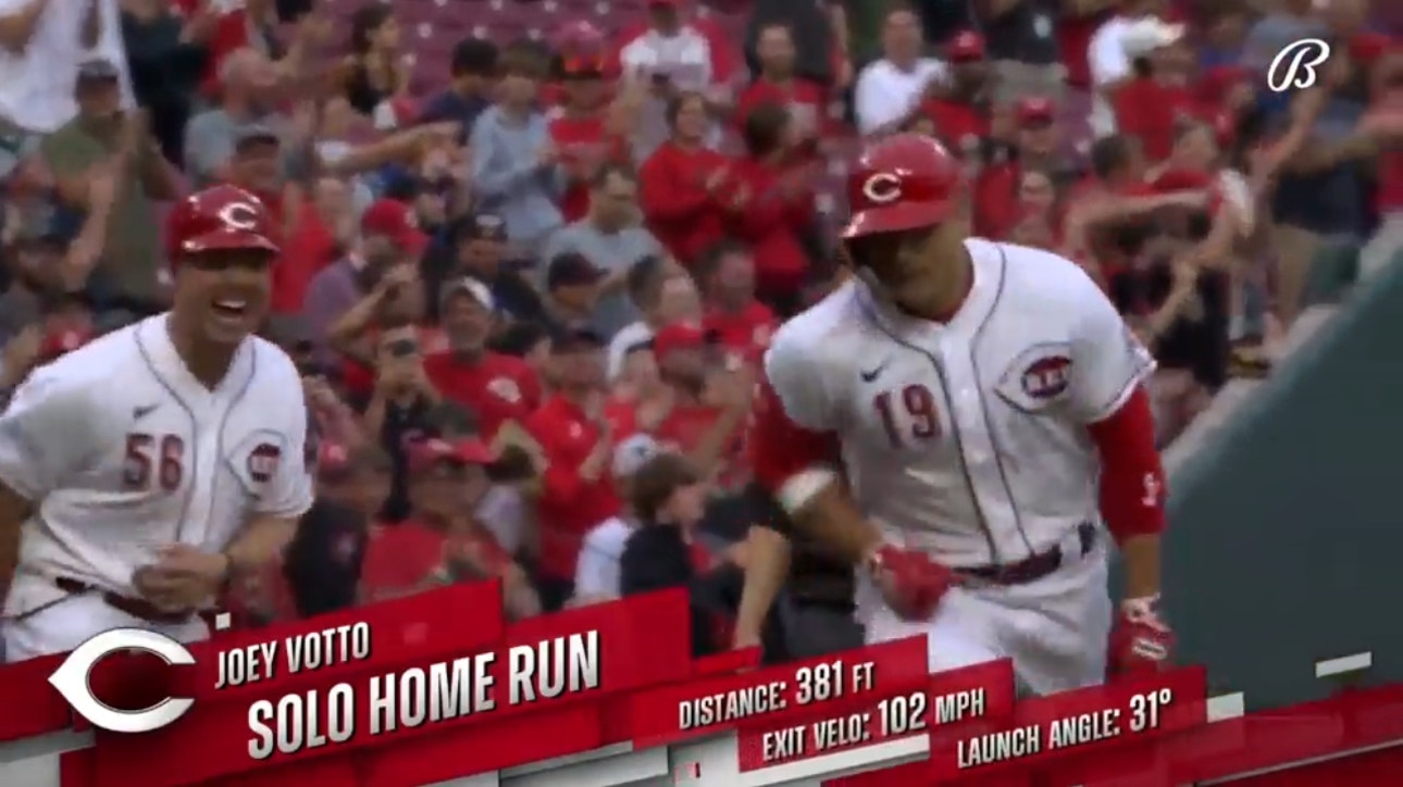 Reds' Joey Votto puts away a BEAUTIFUL solo homer in his season debut vs. the Rockies 