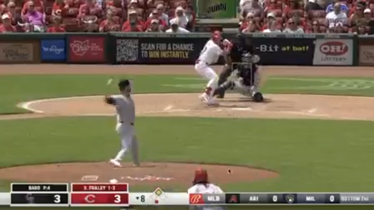 Jake Fraley cranks a two-run homer to give the Reds a late lead over the Rockies