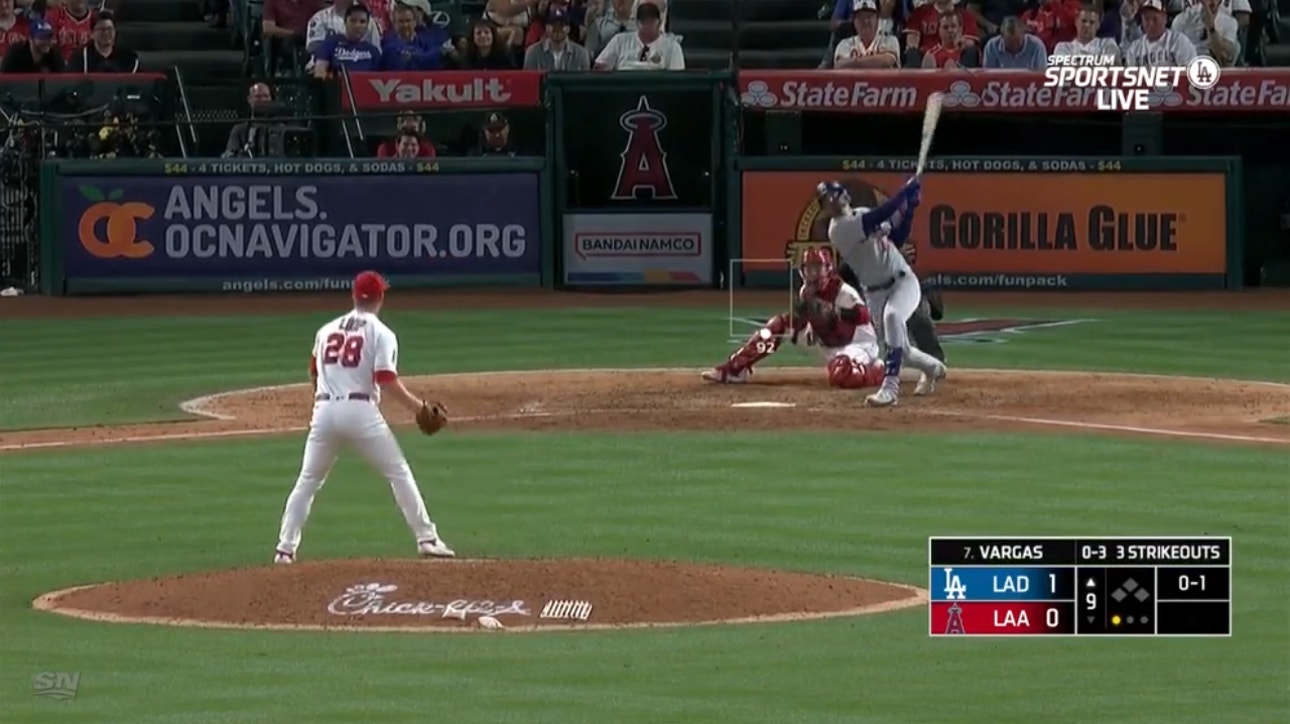 Dodgers' Miguel Vargas launches a solo homer to secure their victory over the Angels 