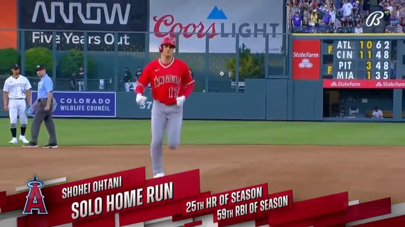 Mike Trout and Shohei Ohtani crush back-to-back home runs for the 29th time as the Angels take the lead vs. the Rockies