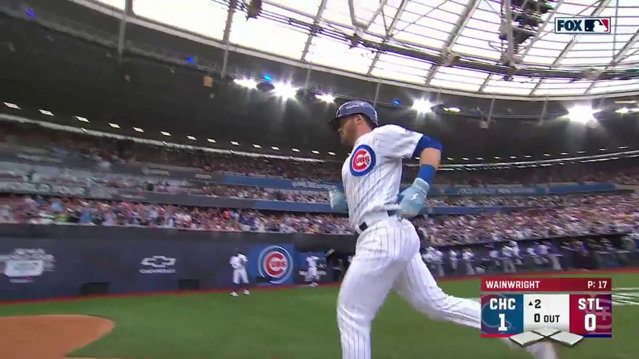 Ian Happ cranks a solo home run to give the Cubs an early lead over the Cardinals in London