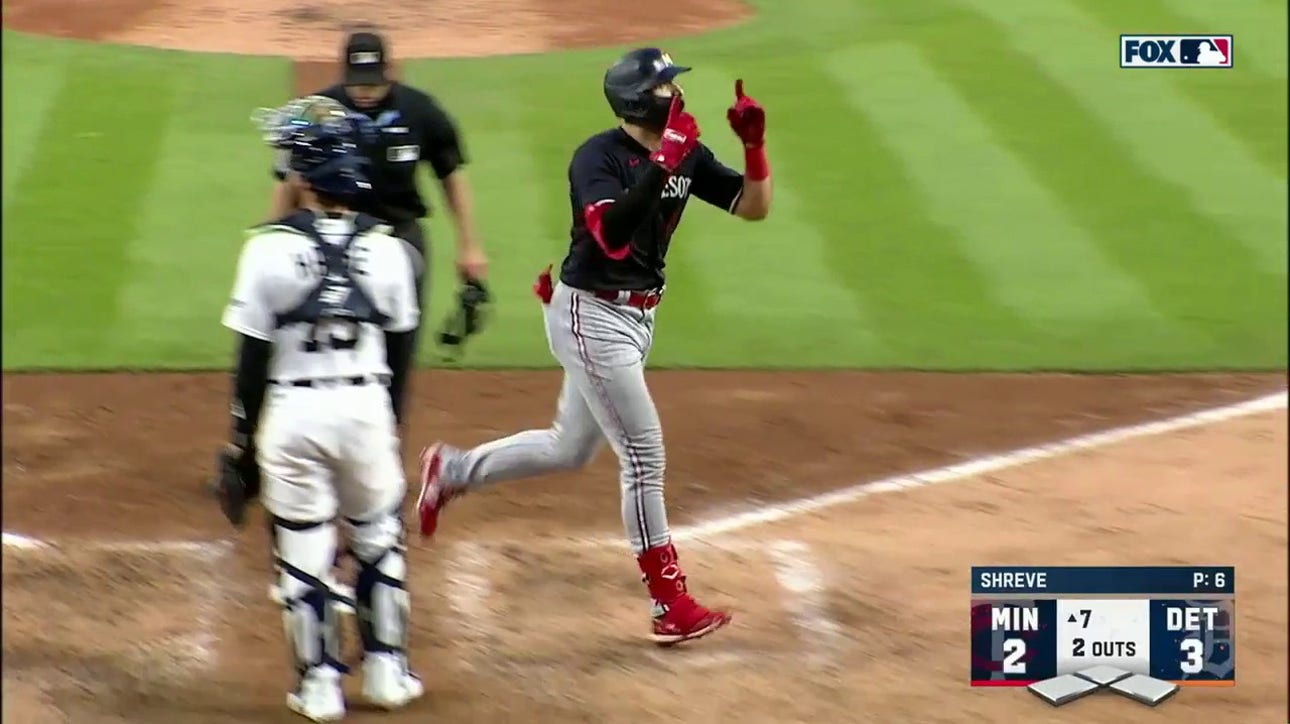 Twins' Joey Gallo crushes a solo home run against the Tigers in the seventh inning