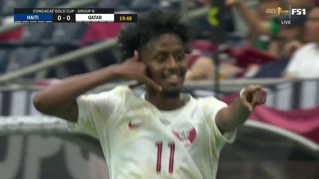 Qatar takes a 1-0 lead over Haiti in the CONCACAF Gold Cup after Yusuf Abdurisag scores in 20'