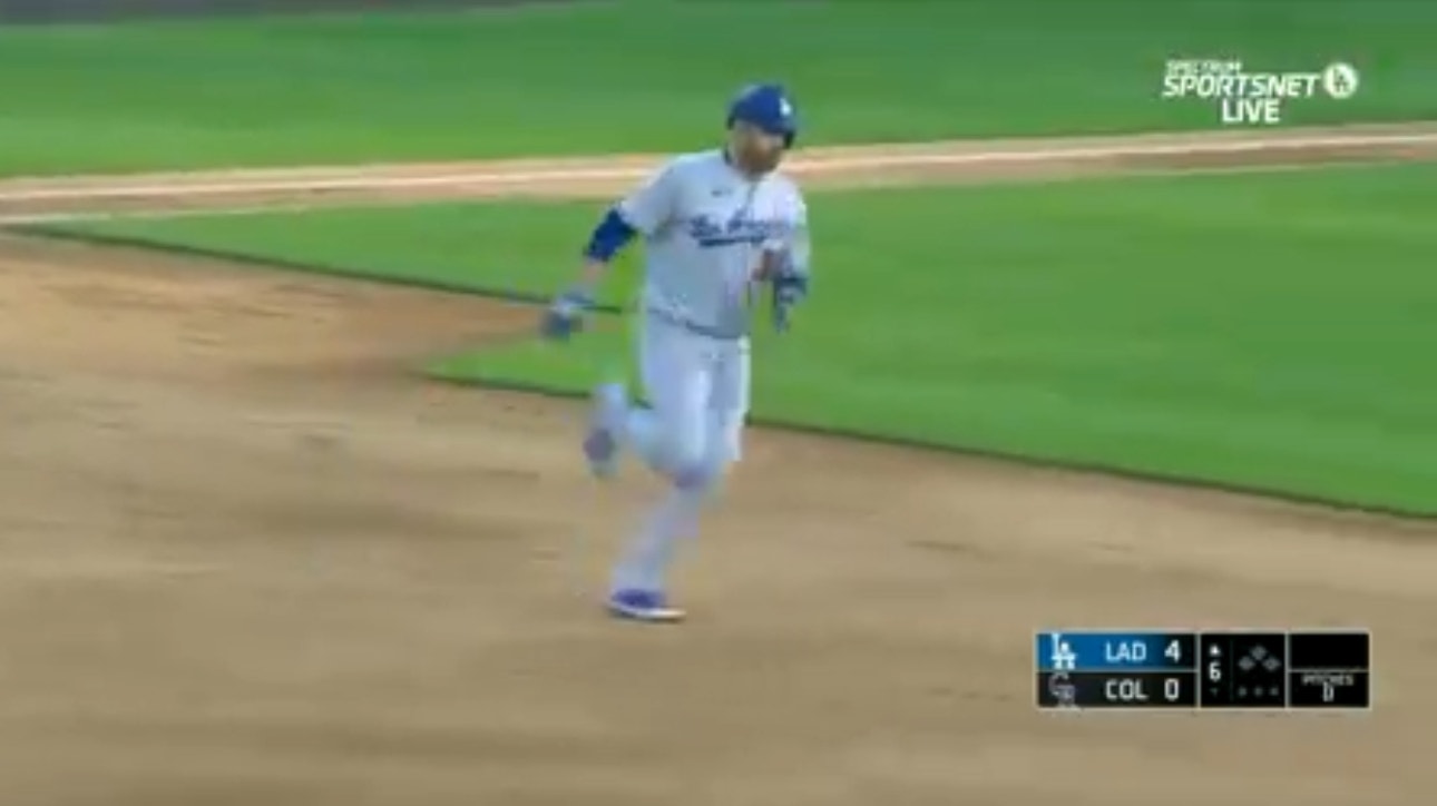 J.D Martinez hits his 300th career home run to put the Dodgers up against the Rockies
