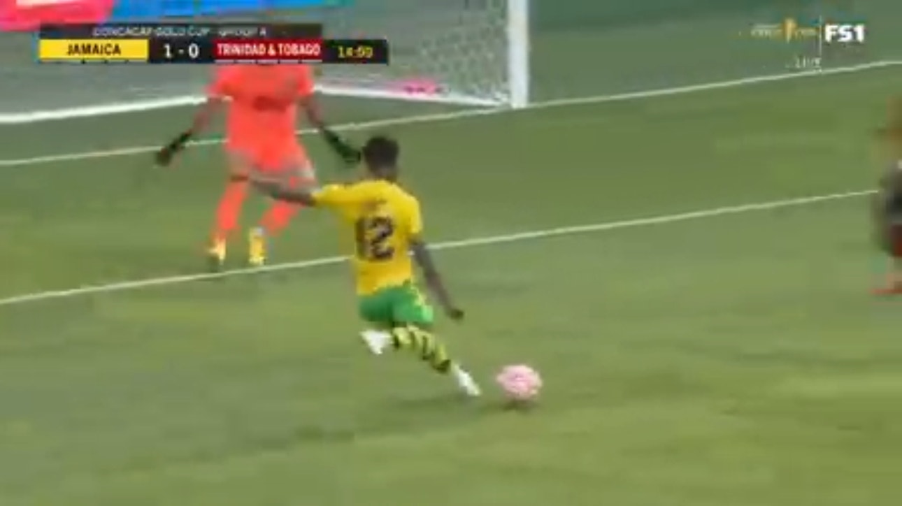 Jamaica takes a 2-0 lead against Trinidad and Tobago with goals from Demarai Gray and Leon Patrick Bailey