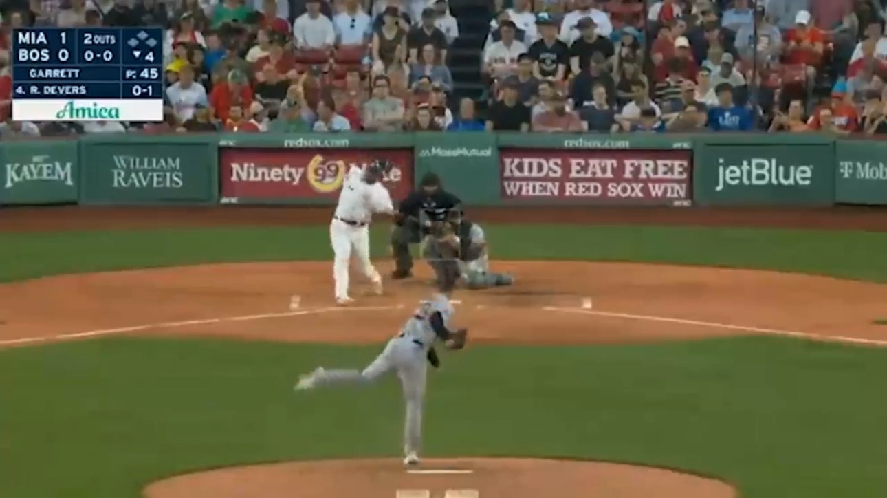 Red Sox's Rafael Devers launches a MASSIVE 422-foot home run to even the game vs. the Marlins