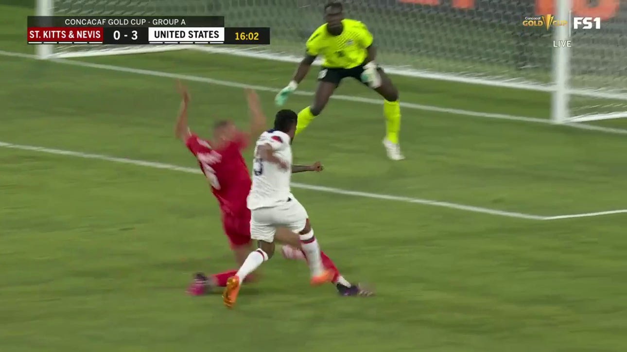 Jesus Ferreira puts three on the board for USMNT to boost their lead against St. Kitts & Nevis