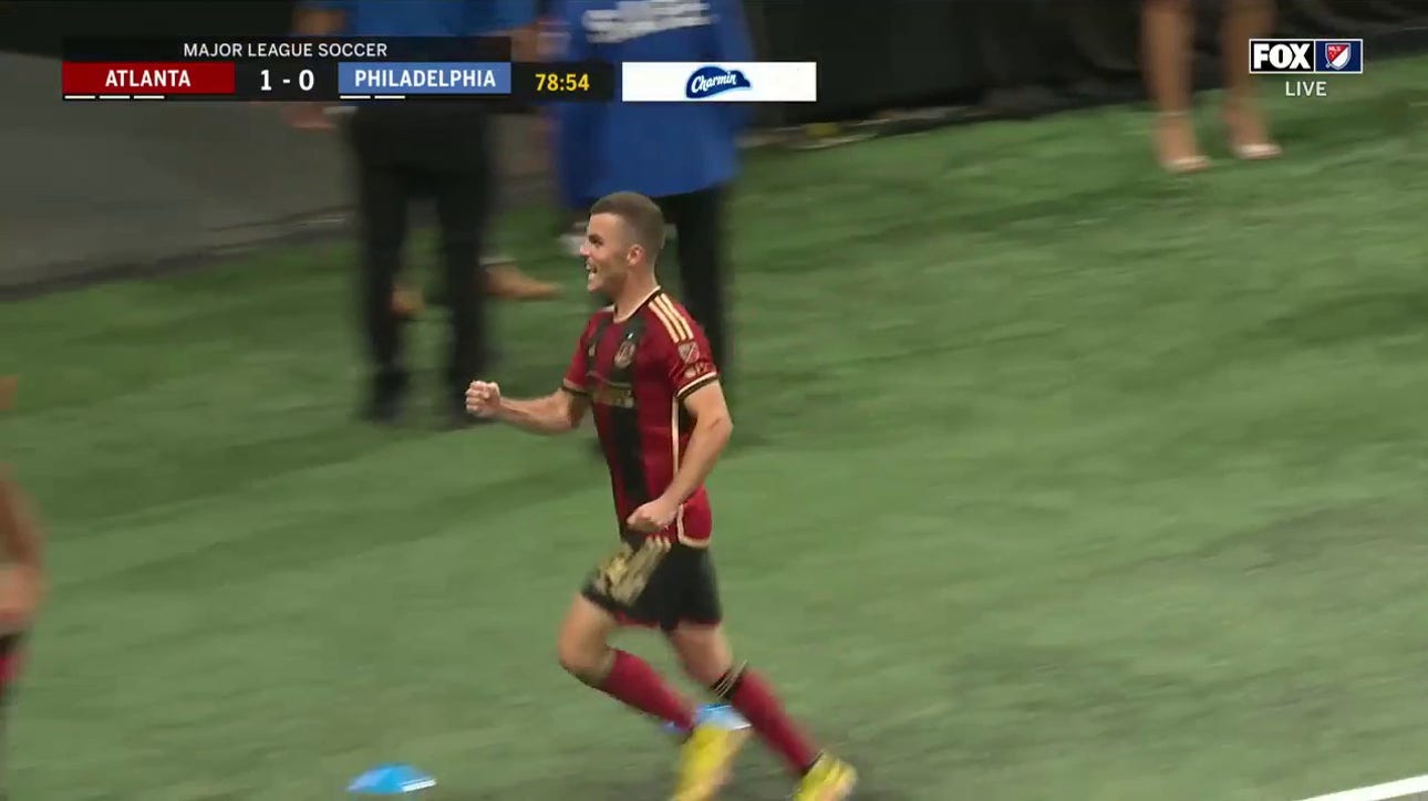 Brooks Lennon's clinical finish gives Atlanta United a 2-0 lead over Philadelphia Union