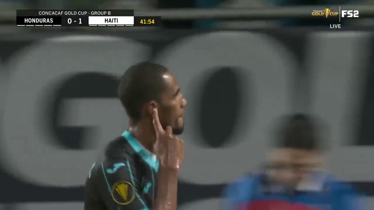 Honduras evens the score with Haiti after Jerry Bengtson puts in a nice header in 42'