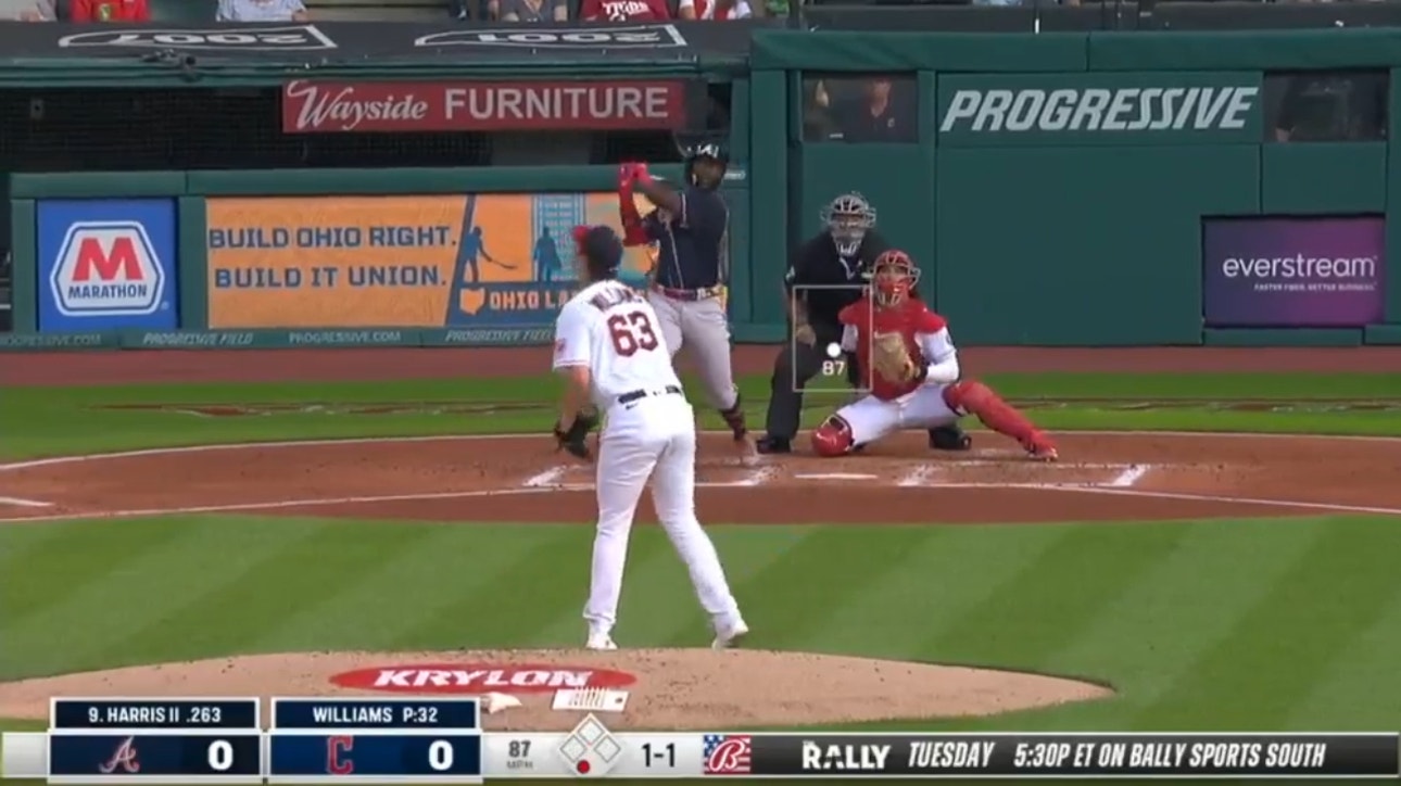 Michael Harris II SMACKS a solo home run to give the Braves an early lead over the Guardians