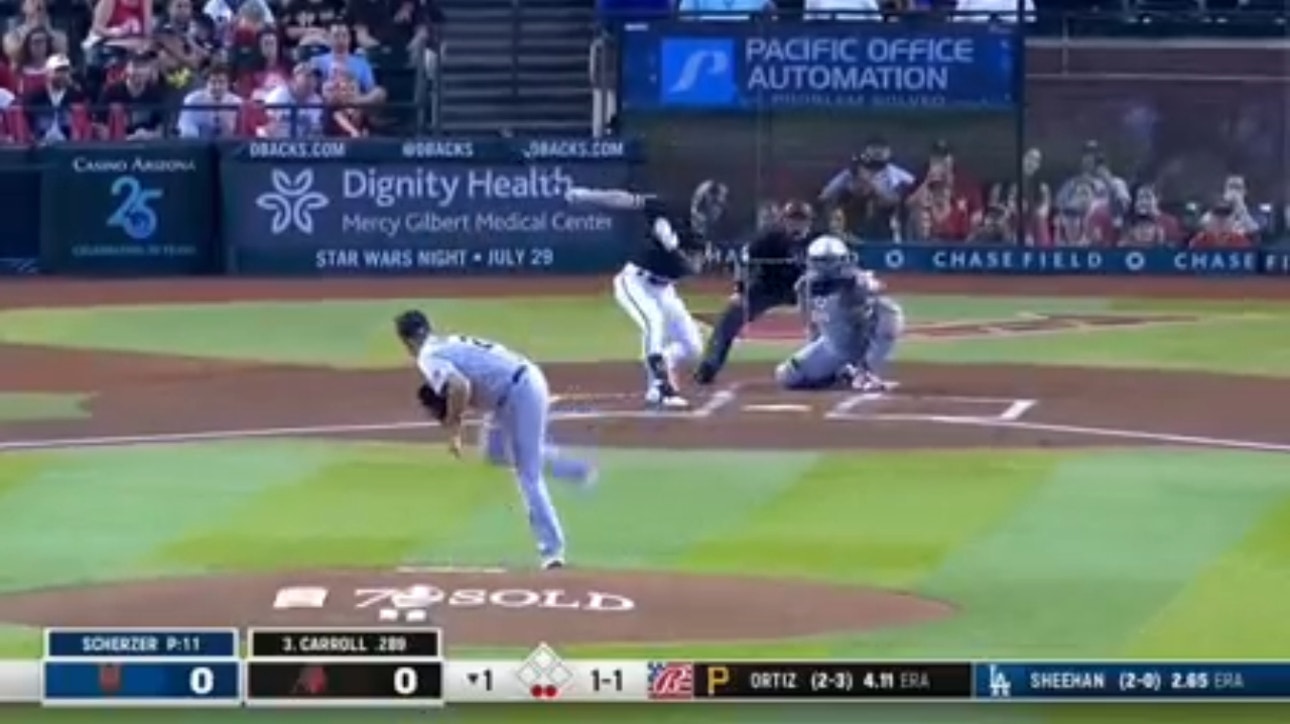 Diamondbacks' Corbin Carroll launches a solo shot to grab an early lead against the Mets