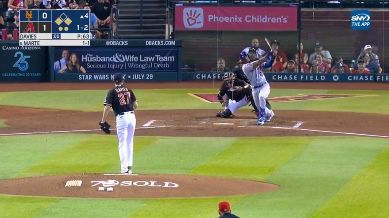 Starling Marte CLOBBERS a three-run home run to give the Mets the lead over the Diamondbacks