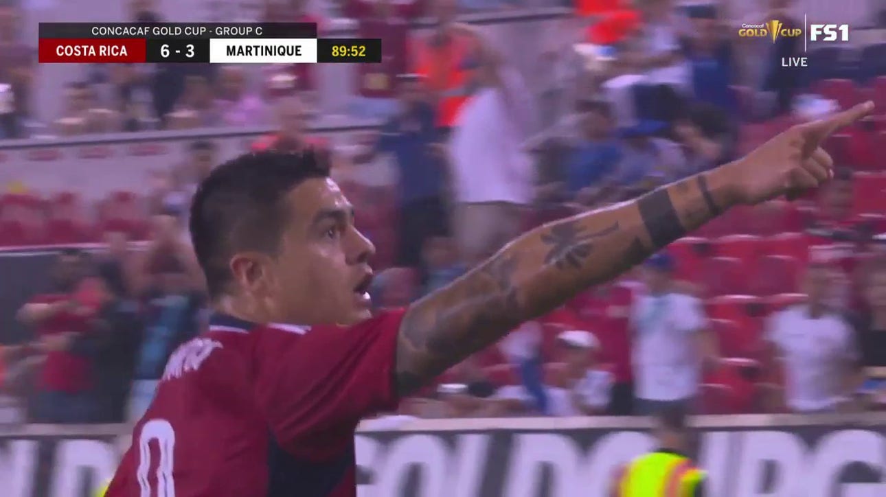 Diego Campos' BEAUTIFUL finish seals Costa Rica's 6-4 victory over Martinique