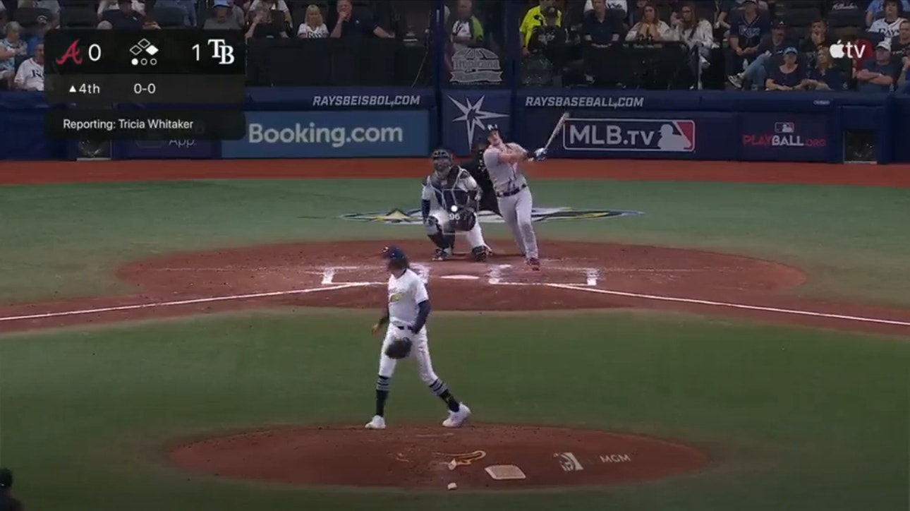 Sean Murphy hits a GO-AHEAD, two-run home run to give the Braves the lead over the Rays