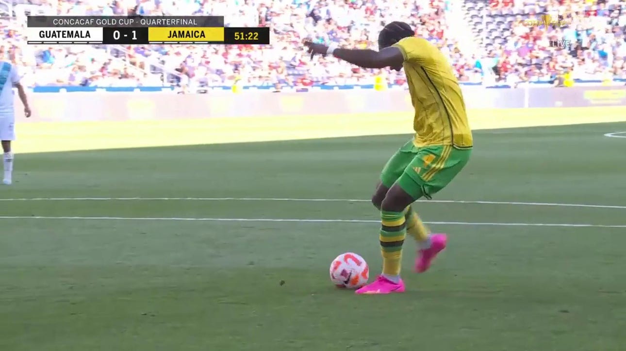 Amari'i Bell's LOVELY strike gives Jamaica a 1-0 lead over Guatemala